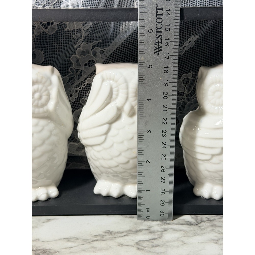 Owls Ceramic in Frame ~ See No Evil, Hear no Evil, Speak No Evil 11.5x6.5 (2976) - Picture 5 of 10